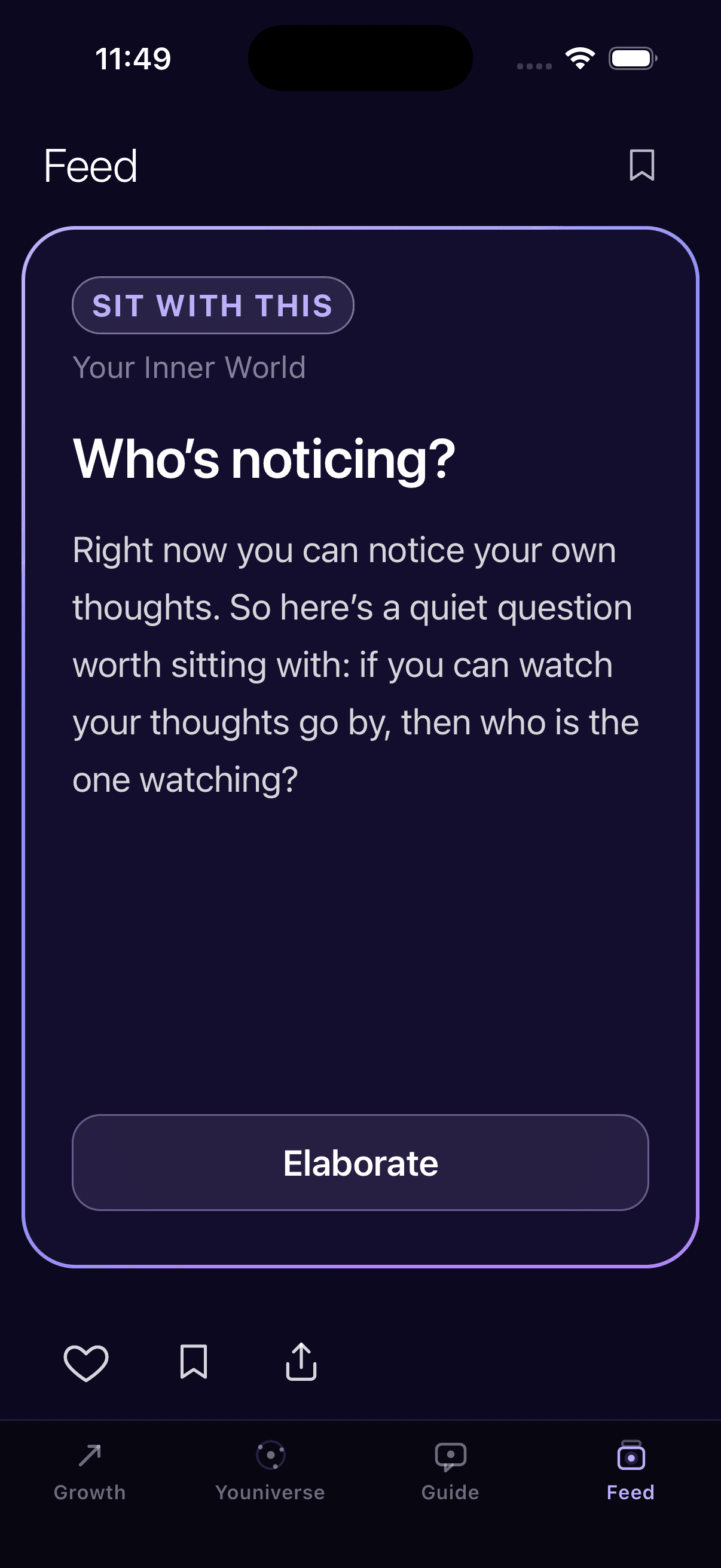 An Emerge Feed card