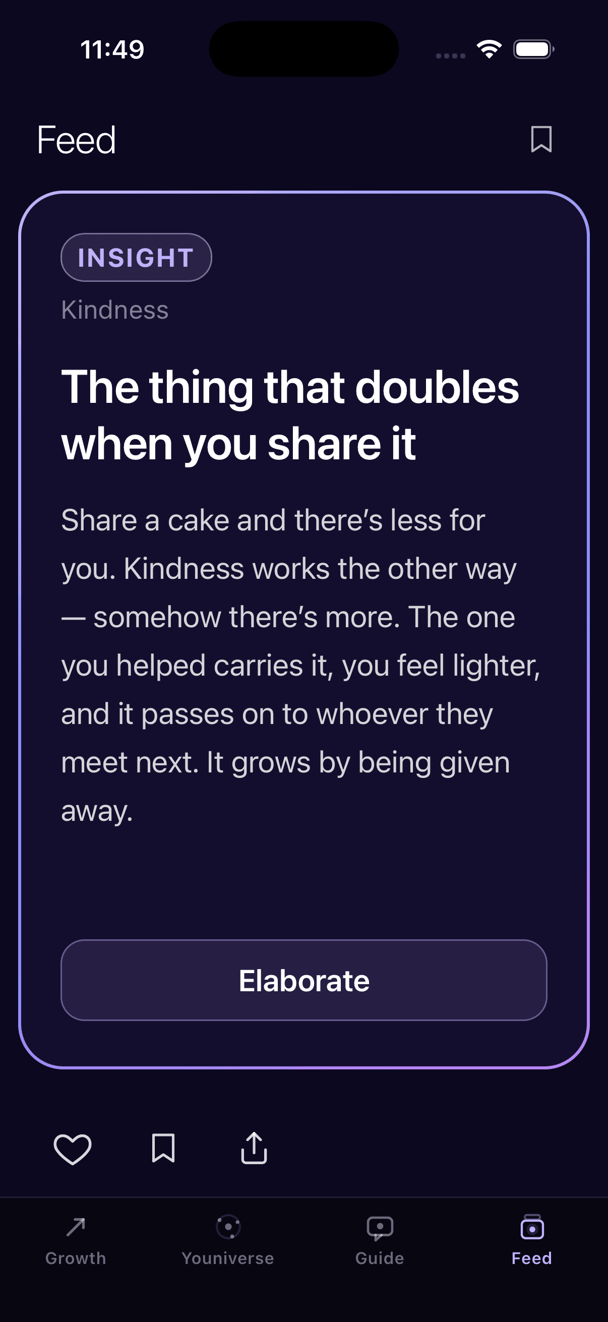 An Emerge Feed card